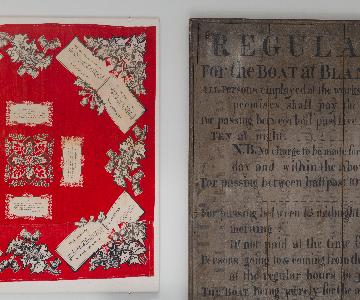 Blantyre Cotton Works Turkey Red Handkerchief And Notice Board For Clyde Ferry