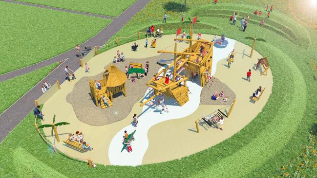 Visualisation of the new Playpark at the David Livingstone Birthplace